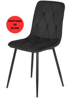 Krzesło tapicerowane BORGO VELVET BLACK