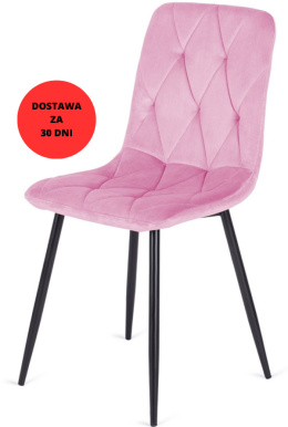 Krzesło tapicerowane BORGO VELVET PINK