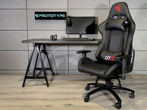 Fotel obrotowy gamingowy GTR BLACK PRO-XL Fotel obrotowy gamingowy GTR BLACK PRO-XL