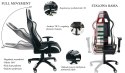 Fotel obrotowy gamingowy GTR WHITE PRO-XL
