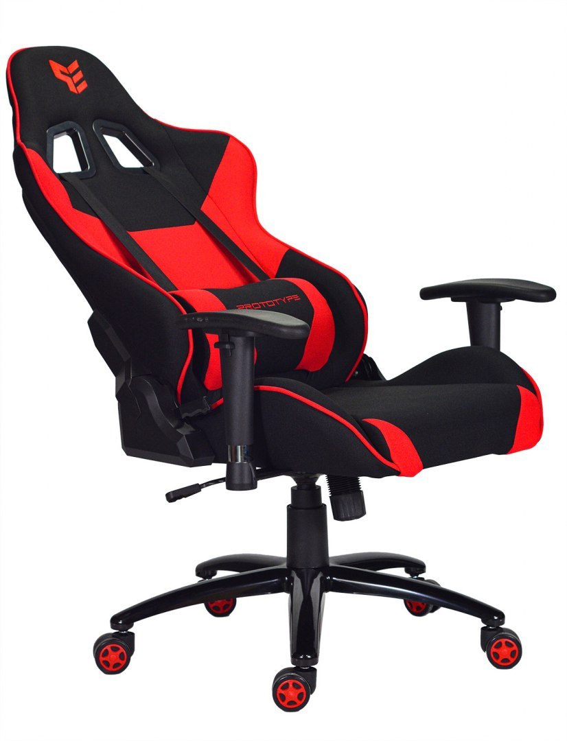 Fotel obrotowy gamingowy GTS RED FABRIC XL