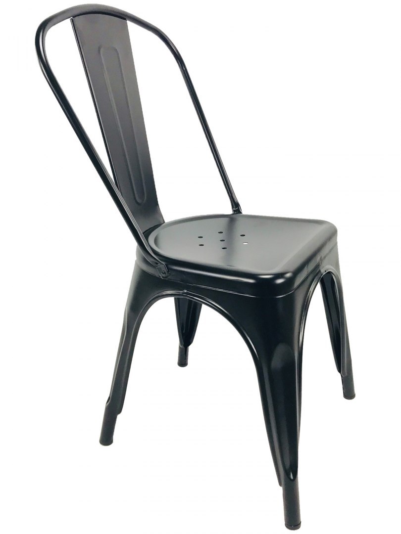 Krzesło metalowe loft CORSICA BLACK