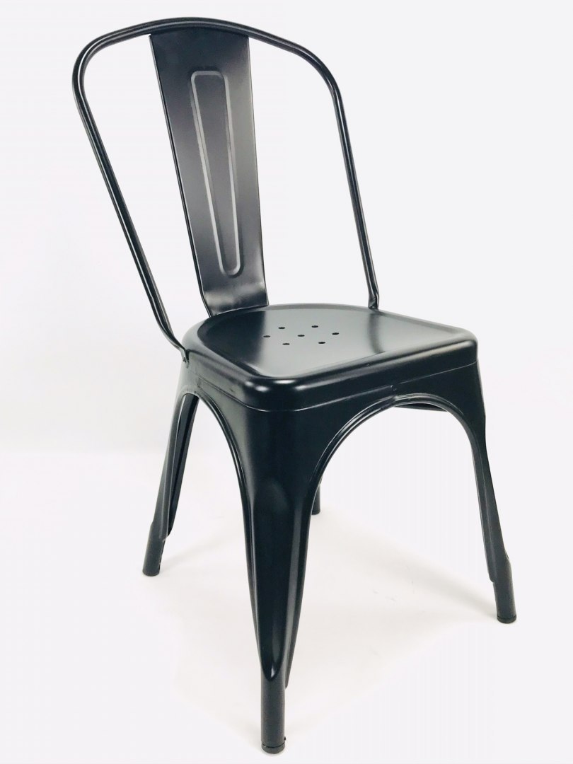 Krzesło metalowe loft CORSICA BLACK - II GATUNEK