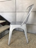 Krzesło metalowe loft CORSICA LIGHT GREY - II GATUNEK