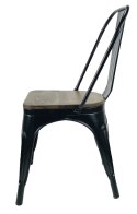 Krzesło metalowe loft CORSICA NERO OAK II GATUNEK