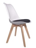 Krzesło skandynawskie MONZA WHITE Pro - Black Fabric V
