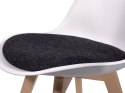 Krzesło skandynawskie MONZA WHITE Pro - Black Fabric V