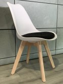 Krzesło skandynawskie MONZA PRO WHITE - Black Fabric V