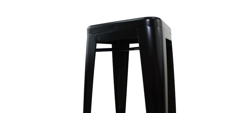 Krzesło barowe hoker BARI NERO loft