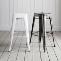 Krzesło barowe hoker BARI NERO loft