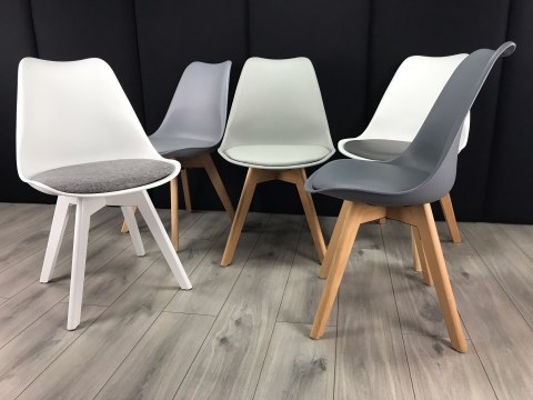 Krzesło skandynawskie MONZA WHITE Pro PU Krzesło skandynawskie MONZA WHITE Pro PU