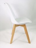 Krzesło skandynawskie MONZA WHITE Pro PU