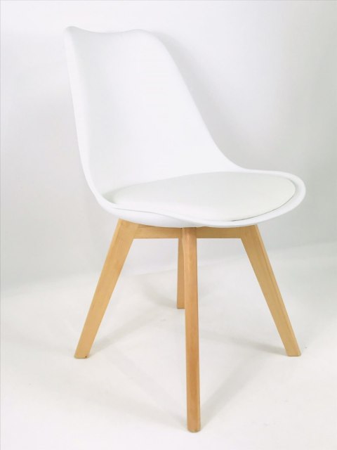 Krzesło skandynawskie MONZA WHITE Pro PU Krzesło skandynawskie MONZA WHITE Pro PU