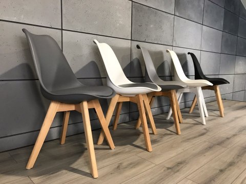 Krzesło skandynawskie MONZA WHITE Pro PU Krzesło skandynawskie MONZA WHITE Pro PU