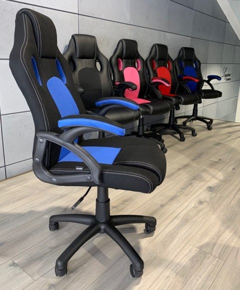 Fotel obrotowy do biurka CARRERA L BLUE FABRIC Fotel obrotowy do biurka CARRERA L BLUE FABRIC