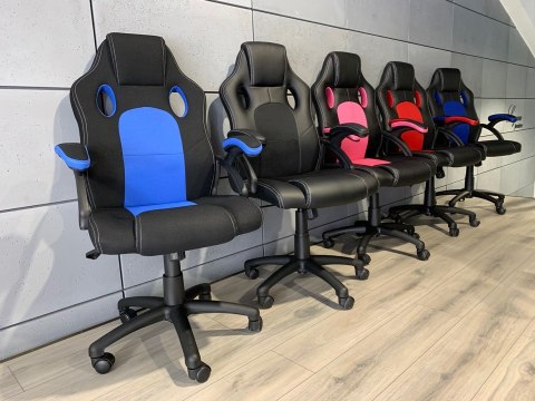 Fotel obrotowy do biurka CARRERA L BLUE FABRIC Fotel obrotowy do biurka CARRERA L BLUE FABRIC