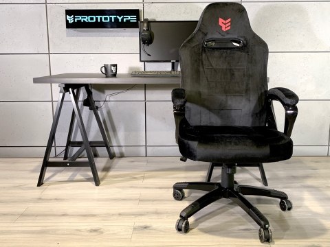 Ergonomiczny fotel obrotowy do biurka, biura, gabinetu, dla gracza HELLCAT ALCANTARA Ergonomiczny fotel obrotowy do biurka, biura, gabinetu, dla gracza HELLCAT ALCANTARA