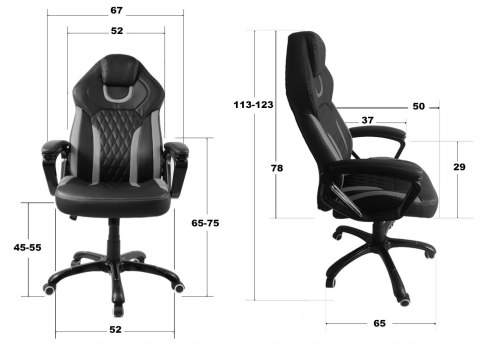 Fotel obrotowy do biurka SPIDER BLACK FABRIC Fotel obrotowy do biurka SPIDER BLACK FABRIC