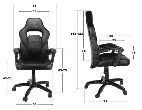 Fotel obrotowy do biurka TITAN BLACK FABRIC BASIC SPC Fotel obrotowy do biurka TITAN BLACK FABRIC BASIC SPC