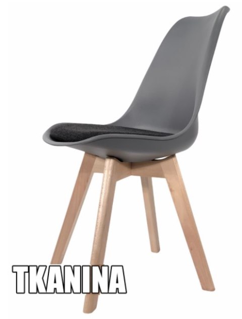 Krzesło skandynawskie MONZA DARK GREY Pro - Black Fabric V Krzesło skandynawskie MONZA DARK GREY Pro - Black Fabric V