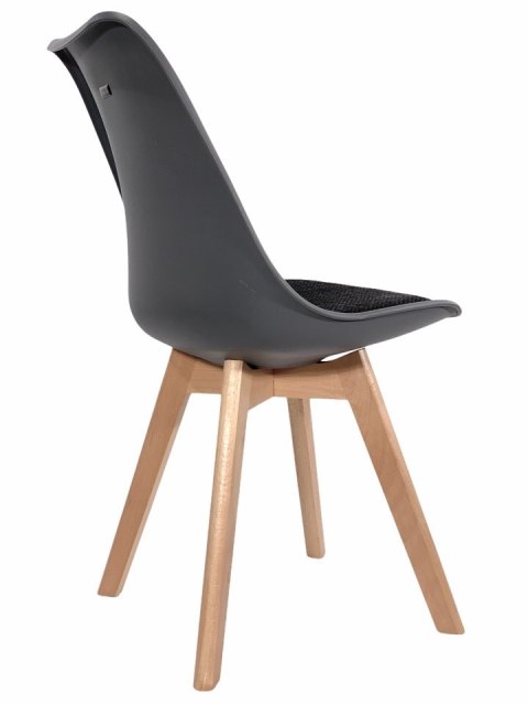 Krzesło skandynawskie MONZA DARK GREY Pro - Black Fabric V Krzesło skandynawskie MONZA DARK GREY Pro - Black Fabric V