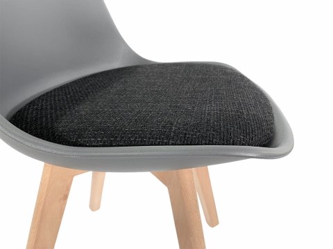 Krzesło skandynawskie MONZA DARK GREY Pro - Black Fabric V Krzesło skandynawskie MONZA DARK GREY Pro - Black Fabric V