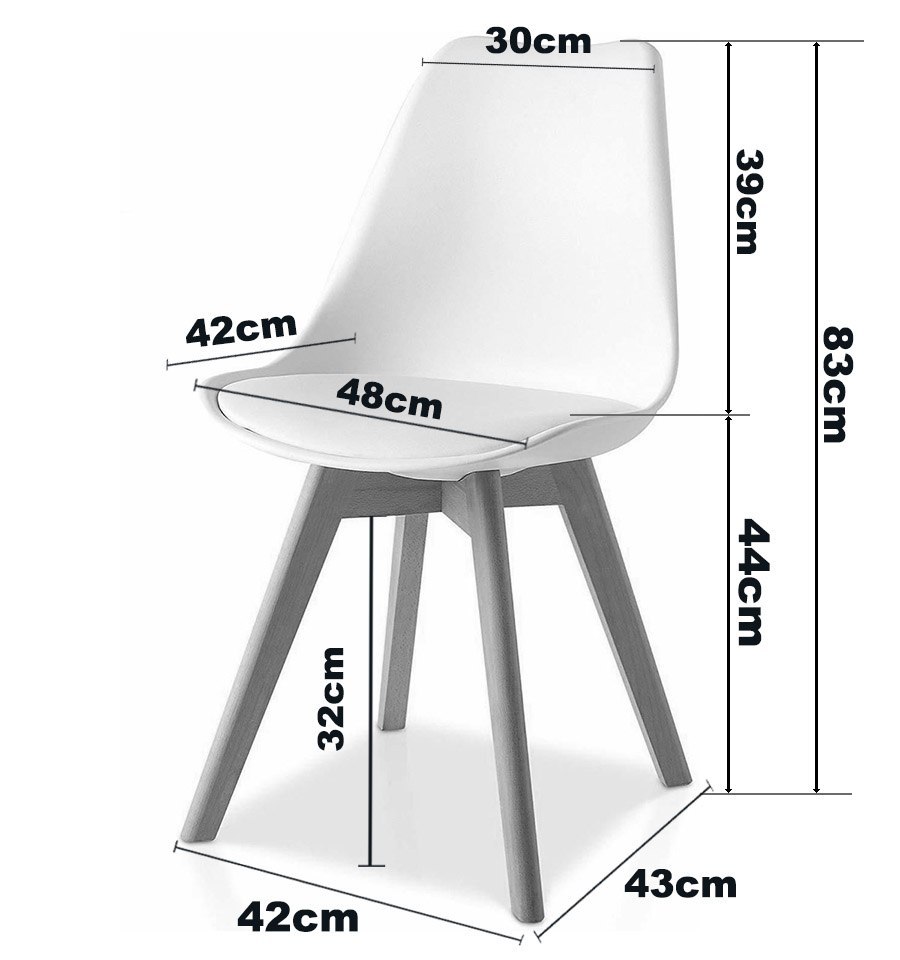Krzesło skandynawskie MONZA DARK GREY Pro - Grey Fabric V