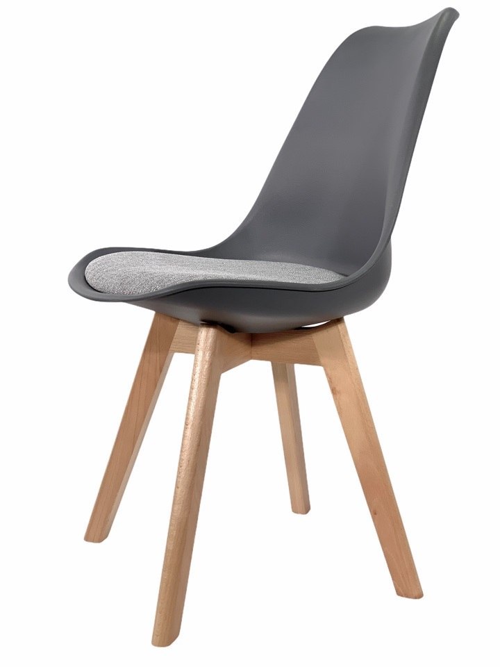 Krzesło skandynawskie MONZA DARK GREY Pro - Grey Fabric V