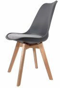 Krzesło skandynawskie MONZA DARK GREY - Grey Fabric II