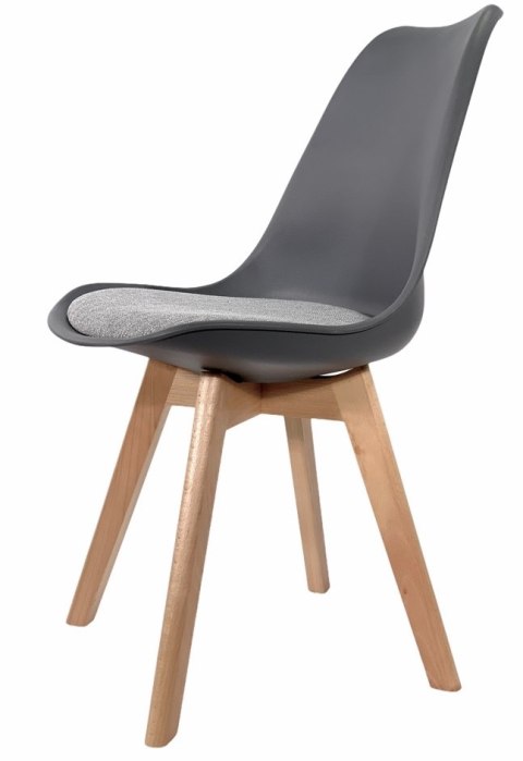 Krzesło skandynawskie MONZA DARK GREY - Grey Fabric II Krzesło skandynawskie MONZA DARK GREY - Grey Fabric II