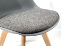 Krzesło skandynawskie MONZA ST DARK GREY - Grey Fabric II
