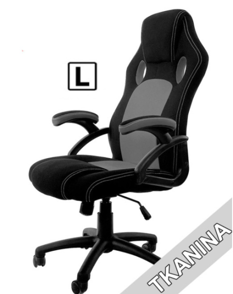 Fotel obrotowy do biurka CARRERA L GREY FABRIC Fotel obrotowy do biurka CARRERA L GREY FABRIC