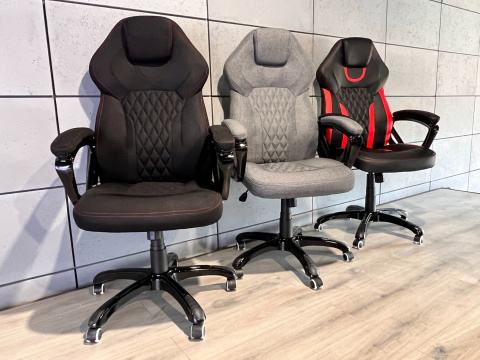 Fotel obrotowy do biurka SPIDER BLACK FABRIC Fotel obrotowy do biurka SPIDER BLACK FABRIC