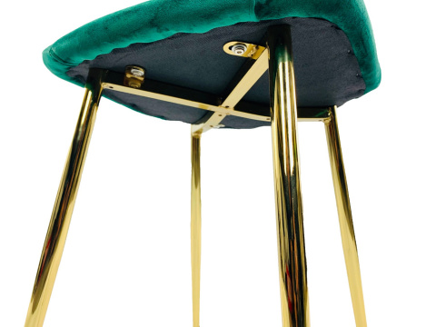 Krzesło tapicerowane GIULIA VELVET GREEN GOLD Krzesło tapicerowane GIULIA VELVET GREEN GOLD