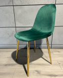 Krzesło tapicerowane GIULIA VELVET GREEN GOLD