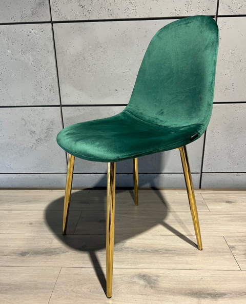 Krzesło tapicerowane GIULIA VELVET GREEN GOLD Krzesło tapicerowane GIULIA VELVET GREEN GOLD