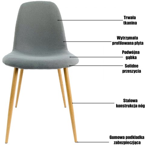 Krzesło tapicerowane GIULIA IVORY VELVET Krzesło tapicerowane GIULIA IVORY VELVET