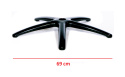 Podstawa fotela obrotowego XL metalowa 69 cm
