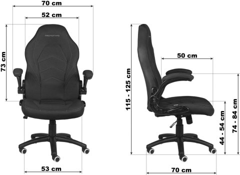 Fotel obrotowy do biurka HYPER ALCANTARA Fotel obrotowy do biurka HYPER ALCANTARA