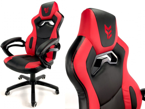 Fotel obrotowy do biurka REVENTON RED PU Fotel obrotowy do biurka REVENTON RED PU