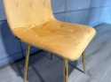 Krzesło tapicerowane BORGO VELVET MUSTARD