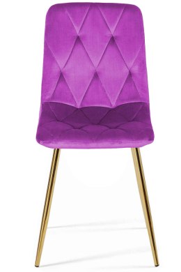 Krzesło tapicerowane BORGO VELVET PURPLE GOLD