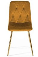 Krzesło tapicerowane BORGO VELVET TRUFLE GOLD