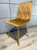 Krzesło tapicerowane BORGO VELVET TRUFLE GOLD