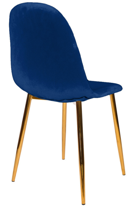 Krzesło tapicerowane CARO VELVET BLUE GOLD Krzesło tapicerowane CARO VELVET BLUE GOLD