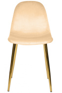 Krzesło tapicerowane GIULIA IVORY VELVET GOLD