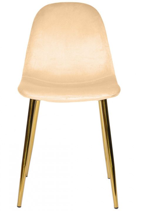 Krzesło tapicerowane GIULIA IVORY VELVET GOLD Krzesło tapicerowane GIULIA IVORY VELVET GOLD