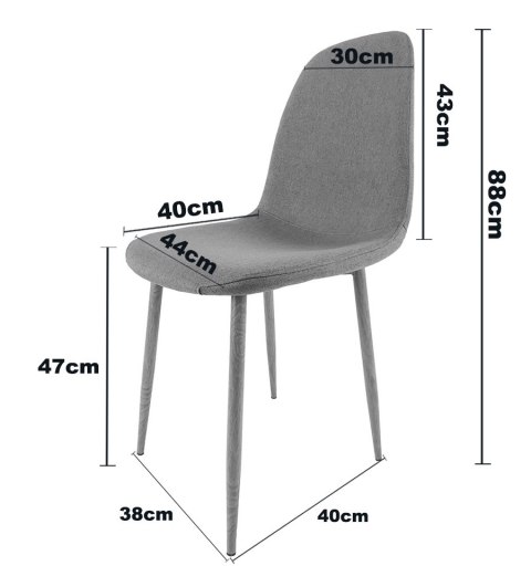 Krzesło tapicerowane GIULIA CREAM FABRIC Krzesło tapicerowane GIULIA CREAM FABRIC