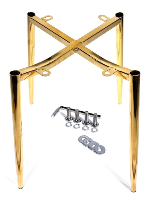 Krzesło tapicerowane MONTI BLACK PU GOLD Krzesło tapicerowane MONTI BLACK PU GOLD
