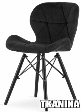 Krzesło tapicerowane VASTO BLACK VELVET SMOKE